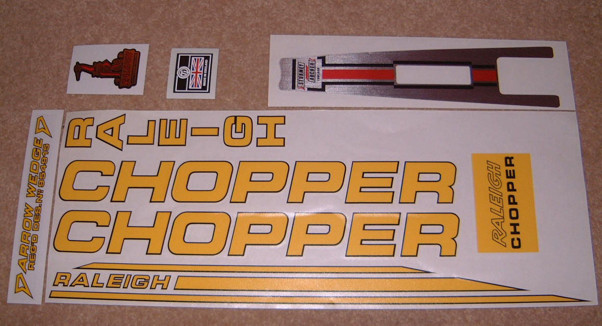 raleigh chopper decals